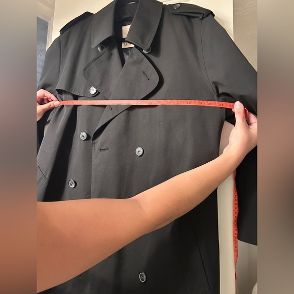 MISTY HARBOR VINTAGE BLACK MID LENGTH TRENCH COAT COLD WEATHER ZIP LINING - Picture 10 of 10